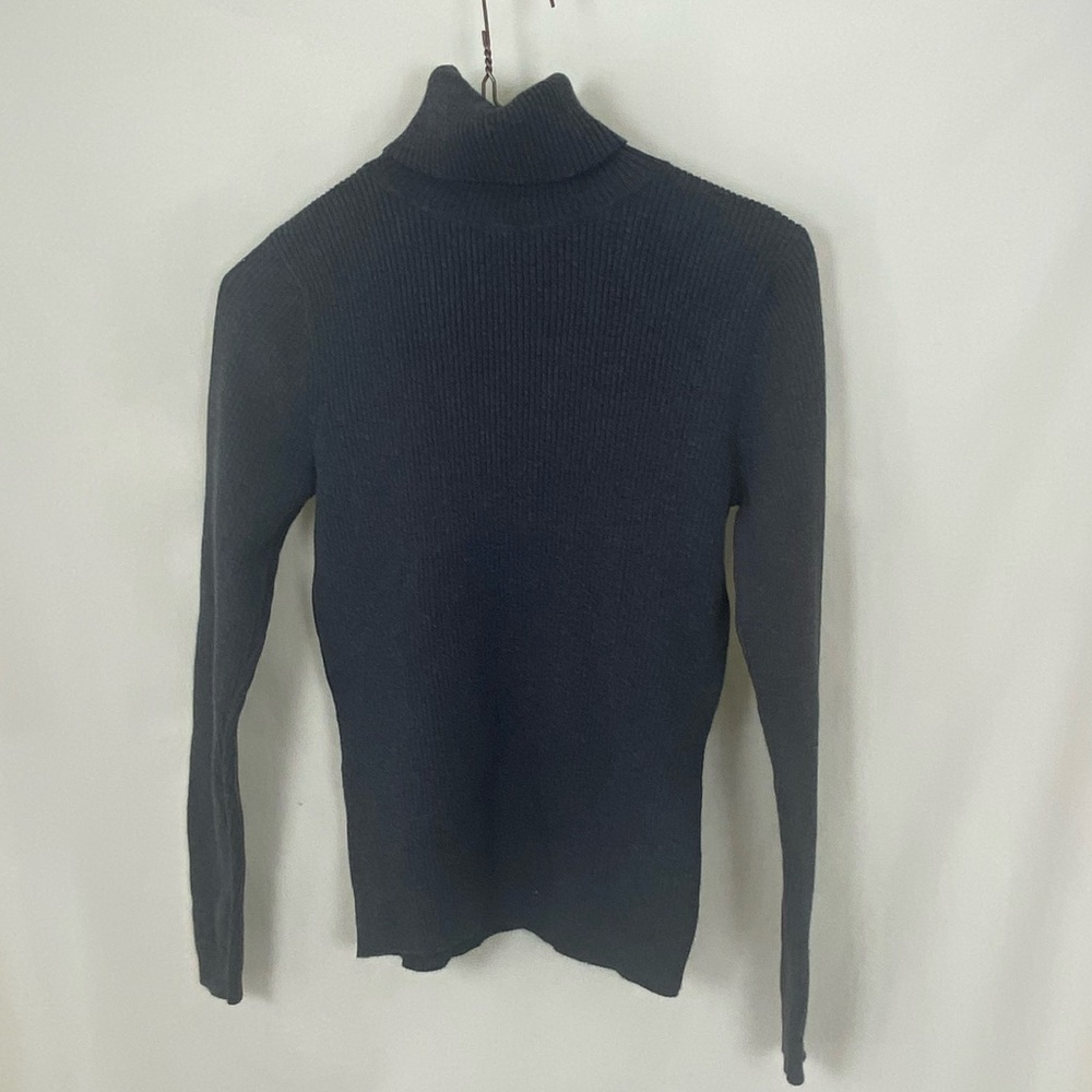 100% Cotton Gap Turtleneck Sweater Charcoal Gray